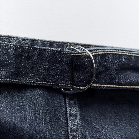 ZARA STRAPLESS TRF DENIM DRESS - Picture 14 of 15